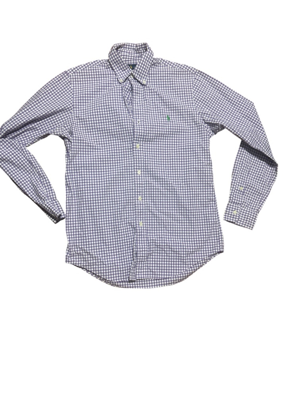 Ralph Lauren Polo Lavender Gingham Shirt Mens Small Custom Fit Button Up - Picture 2 of 6